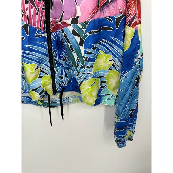 Nike Sportswear Tropical Windrunner Cropped Icon Clash Women Full Zip Jacket S - Picture 4 of 8